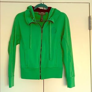 Green Ralph Lauren zip-up hoodie. Size S